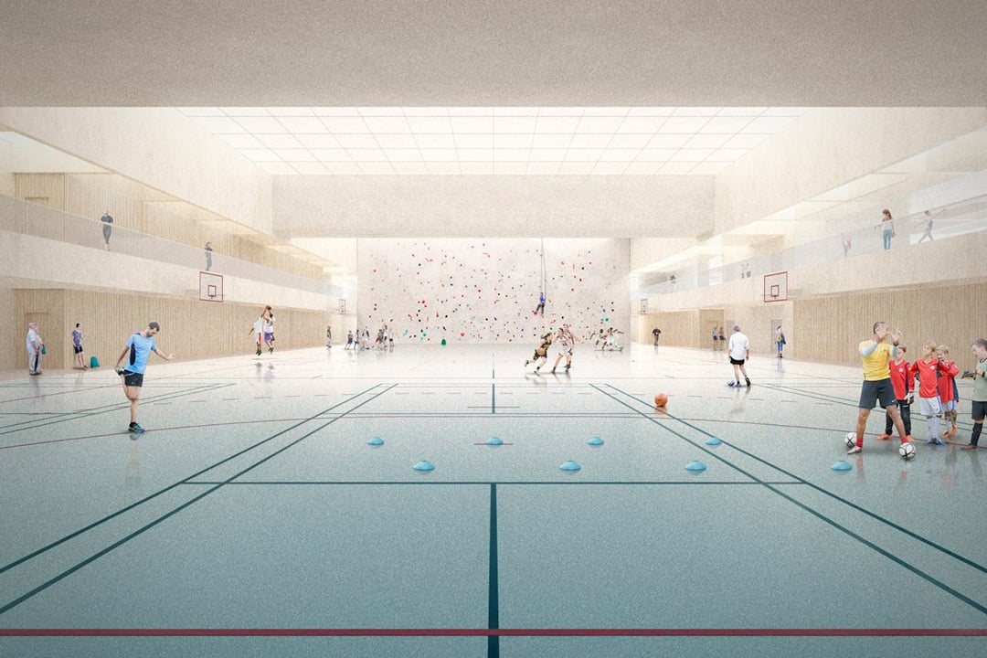 Bunkkeri hybrid, sports hall