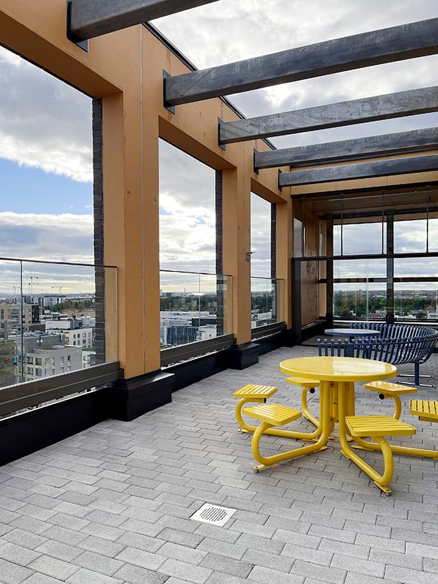 HOAS Huippu, peak B, roof terrace.
