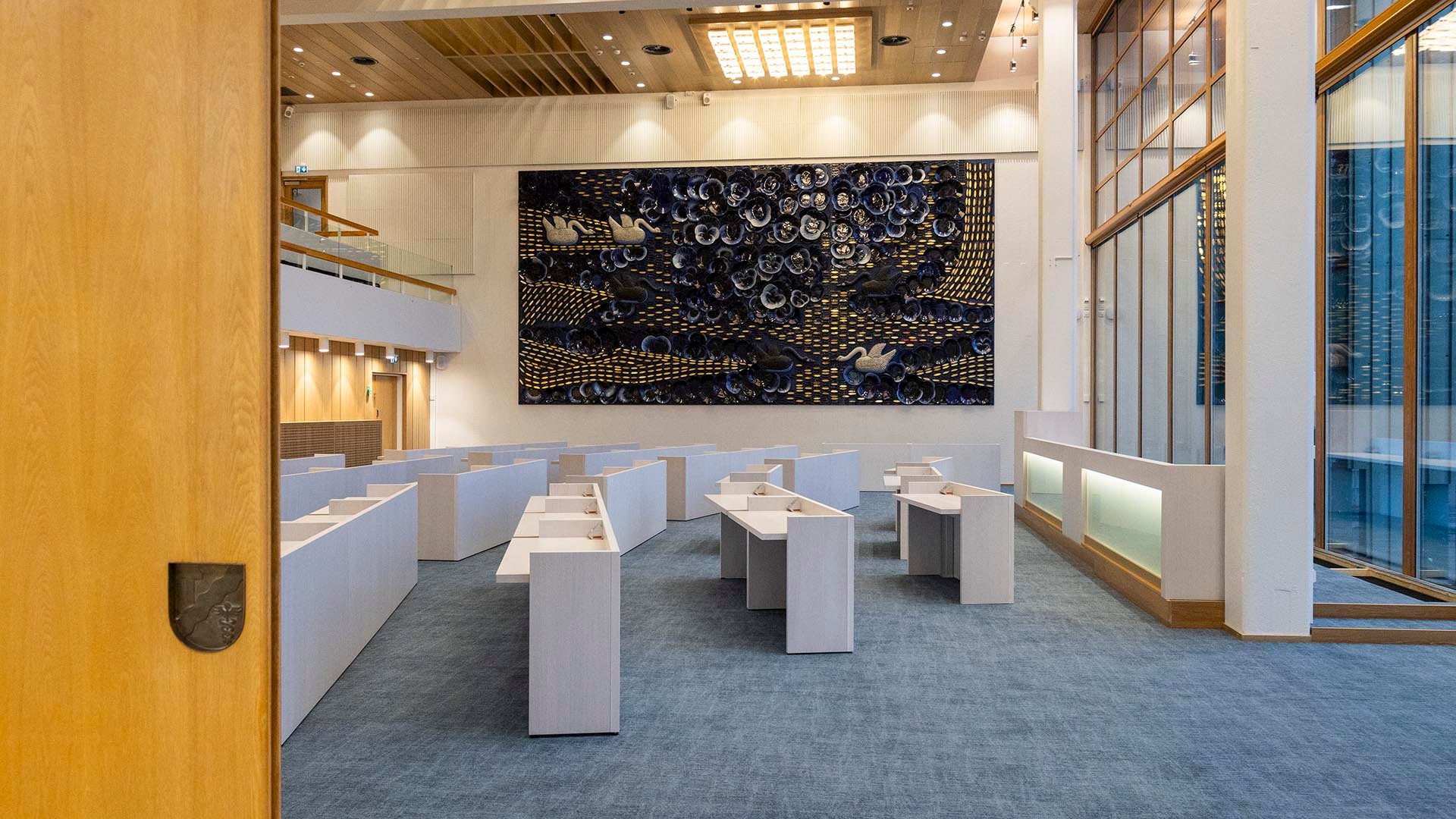 Tampereen kaupungintalo valtuustosali Kuva Laura Happo Tampereen kaupunki