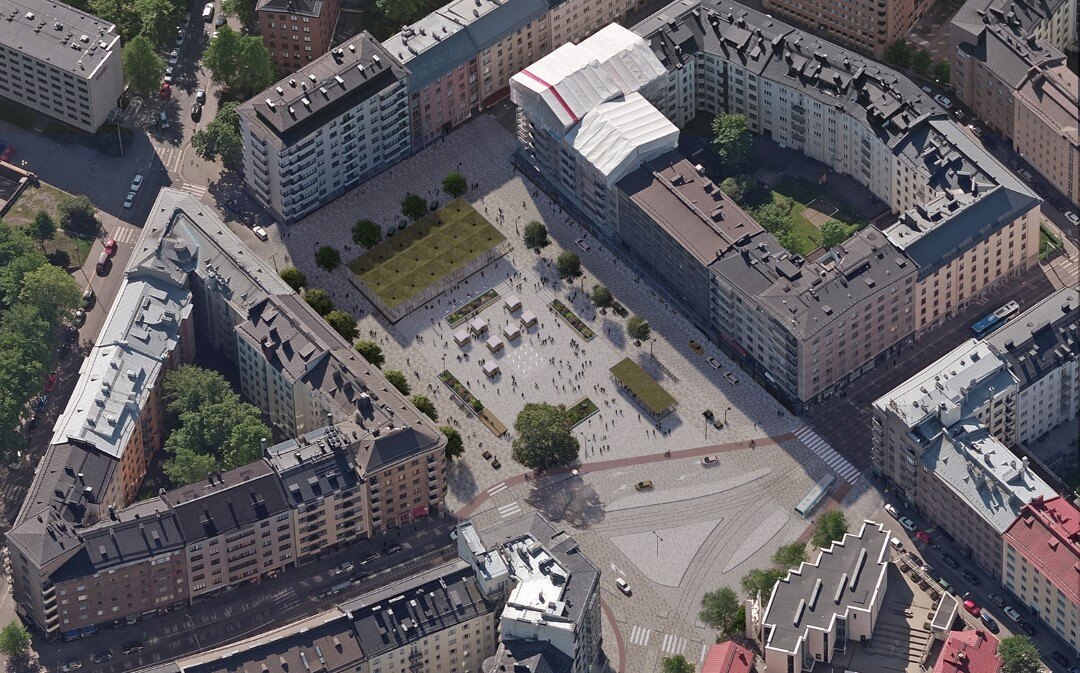 Töölöntori, areal view.
