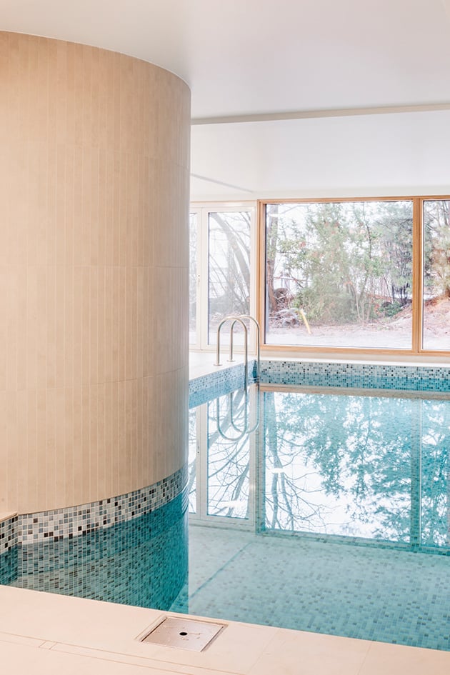 Villa K, interior pool view. Photo: Kuvio
