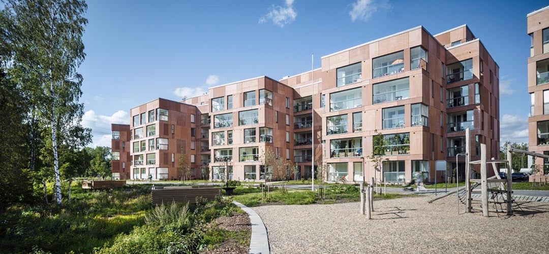 Isonpellontie 4-6 Housing, courtyard view. Photo: Kuvio