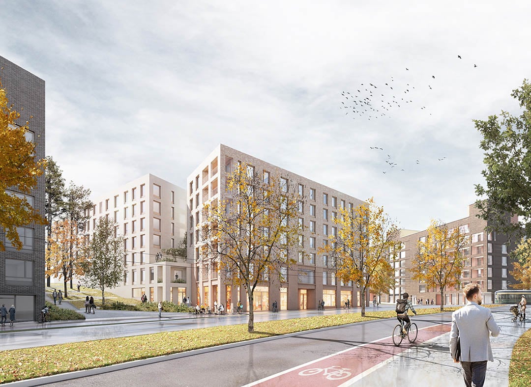 Kruunuvuorenranta block 49338, view from street.