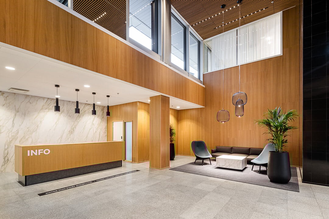 Interior view with info desk. Photo: Kuvio.