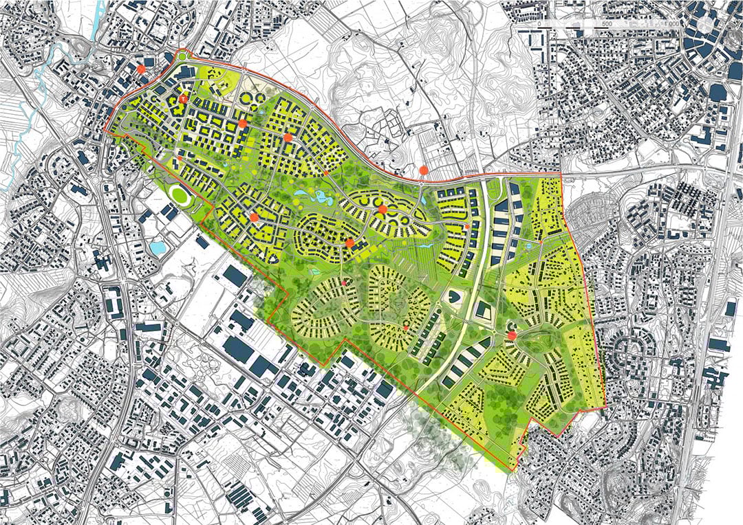 Rykmentinpuisto Urban Plan, Hyrylä, Tuusula, Finland.