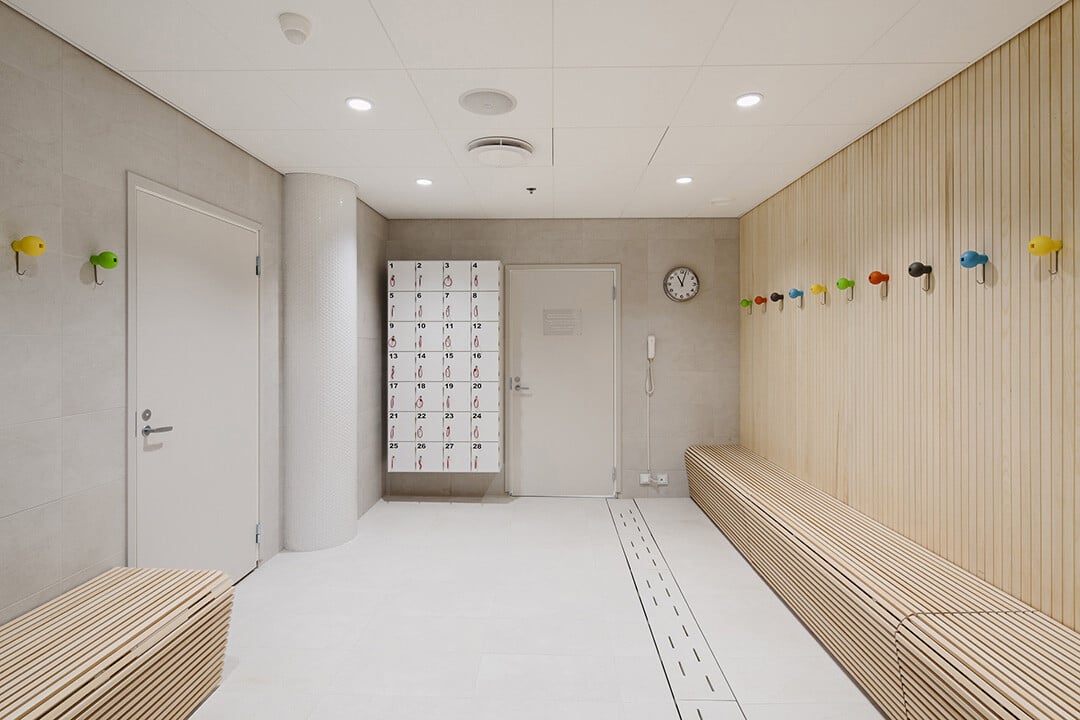 Sokos Hotel Ilves, changing room. Photo: Kuvio.