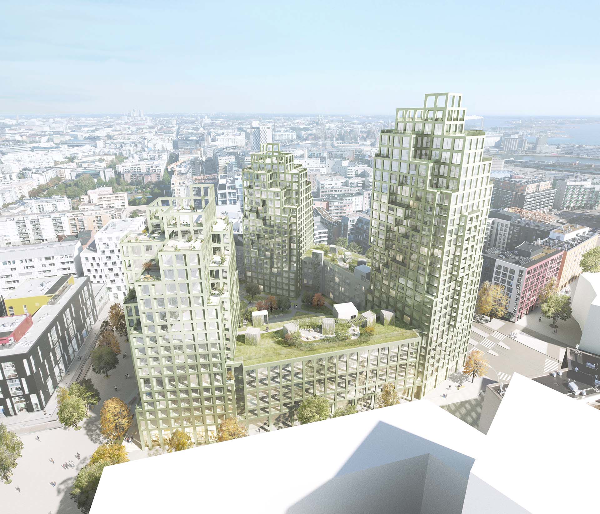 Jätkän syke, aerial view of entire block